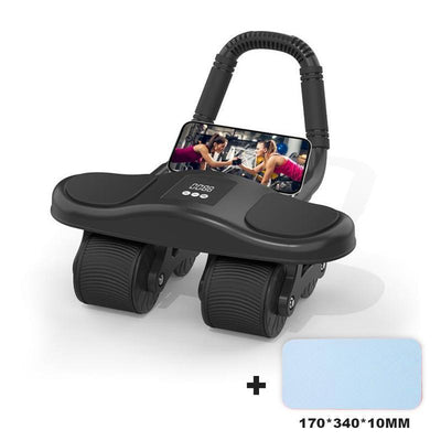 Abdominal Wheel Men'S and Women'S Home Elbow Brace Roller Exercise and Fitness Equipment Four-Wheel Healthy Belly Auto Rebound Belly Tuck and Roll Abdominal Training