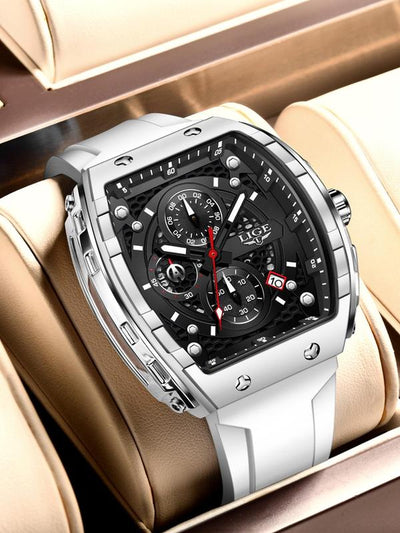 Men'S Sporty Waterproof Quartz Watch, Fashionable Luminous Watch with Calendar Display for Party, Daily Clothing Decor, Trendy All-Match & Exquisite Watch for Gift with Box