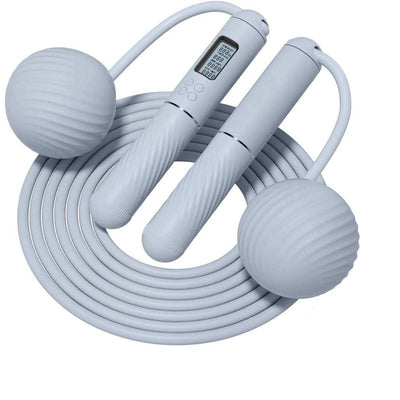 2 in 1 Cordless Jump Rope with Counter for Fitness - Adjustable Smart Skipping Rope for Men Women Kids Outdoor Speed Boxing Crossfit Workout Exercise Cardio Large Ball-Weighted Jump Rope